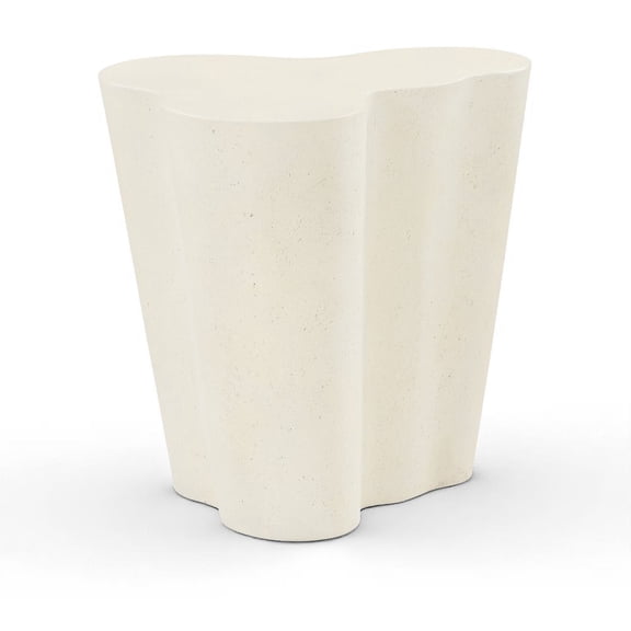 Meridian Furniture Monza Cream Concrete Indoor / Outdoor End Table