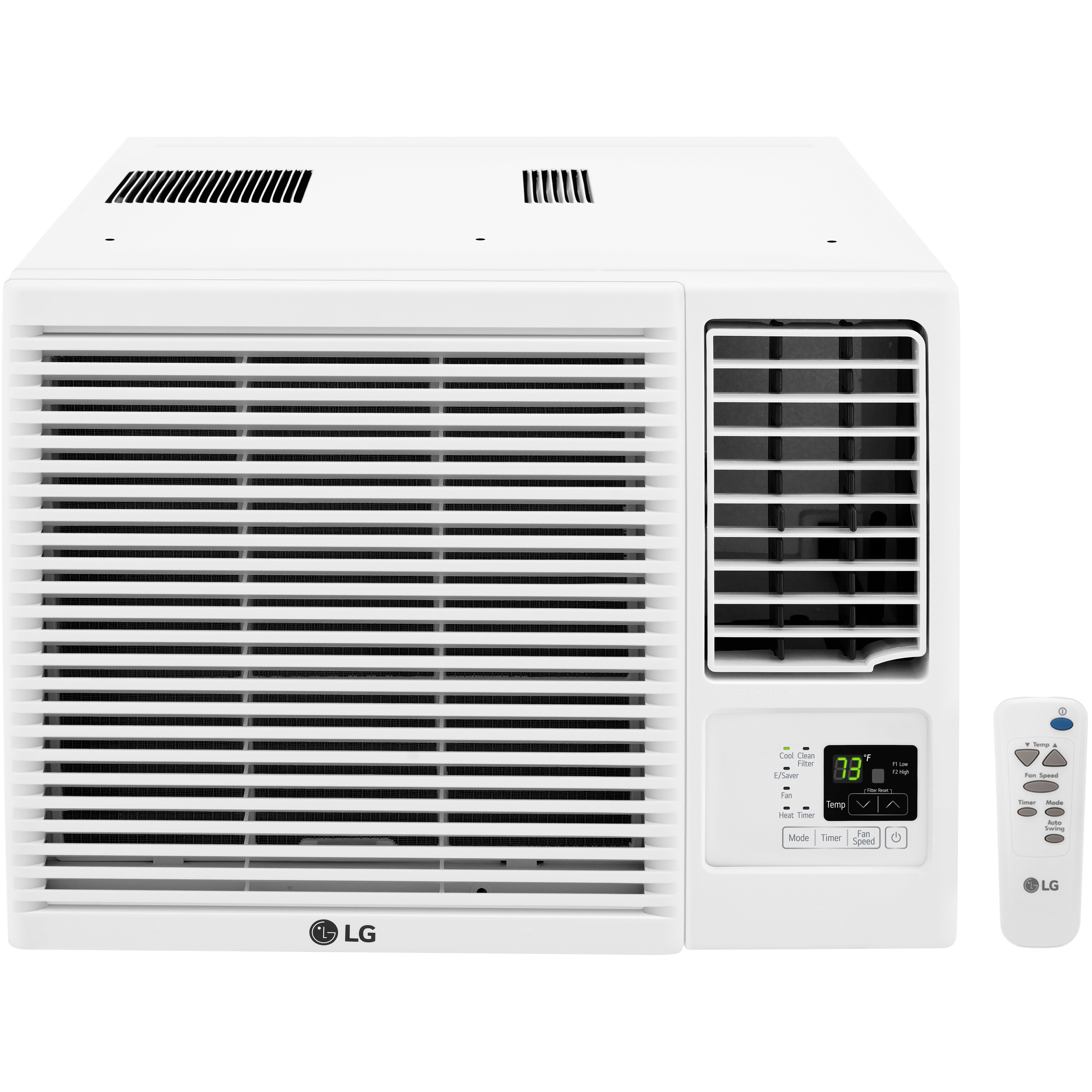 LG 8,000 BTU 340 Sq ft Window Air Conditioner with Remote Control, White, LW8016ER