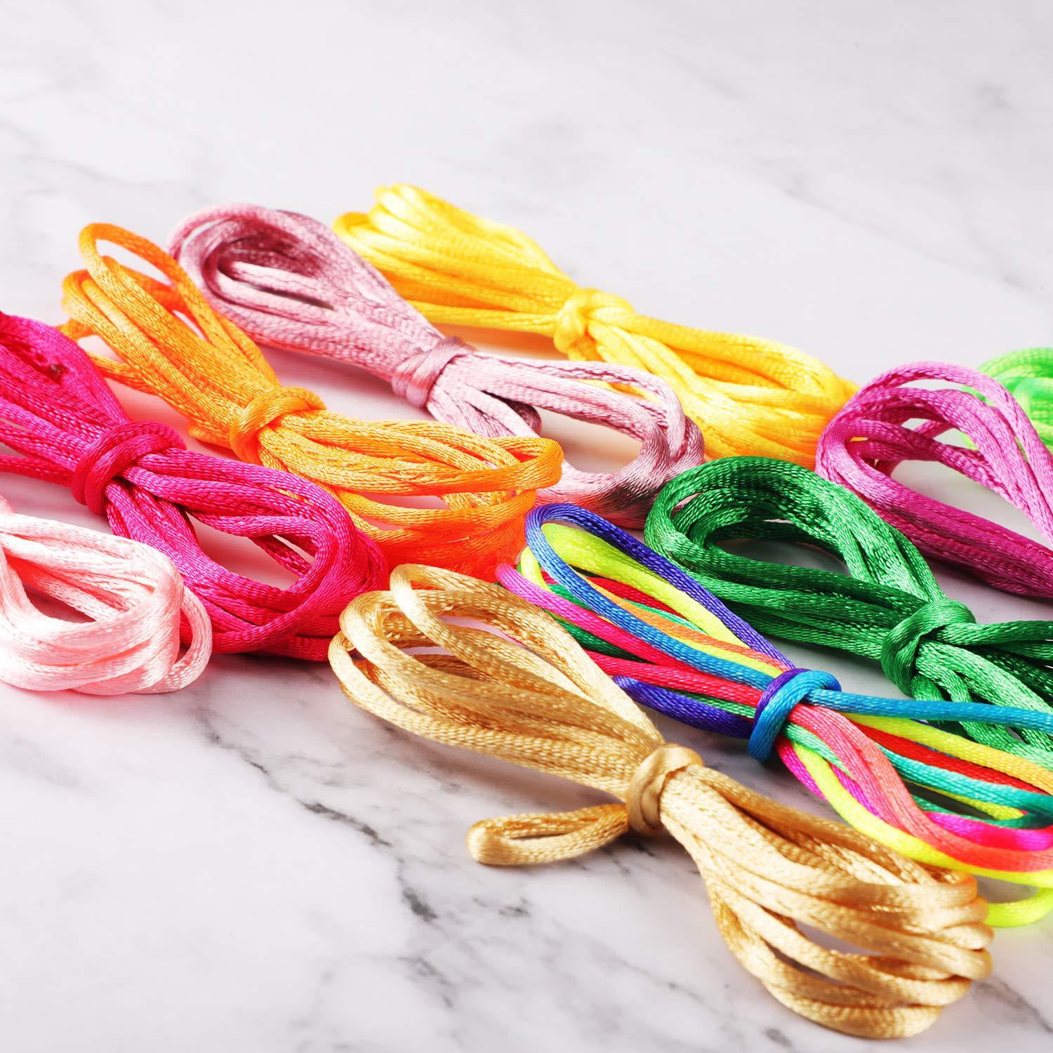 10 Pieces Cats Cradle String Finger Game String String Toy Supplies， 65 Inch Long 10 Colors 