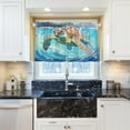 thumbnail image 5 of Coolnut Beautiful Turtle Half Window Tier Curtains 36 Inch Blackout Thermal Insulating Kitchen Linen Tier Curtains for Kitchen, Bathroom, Cafe Home Decor, 5 of 7