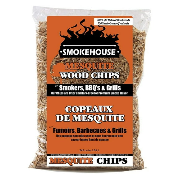 Smokehouse Products All Natural Mesquite Smoker Chips, 15Ibs