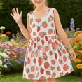 thumbnail image 2 of NAISIBABY Girls Flare Dresses, Fashion Prints Summer Casual Sleeveless Play Dress Red Size 2, 2 of 6