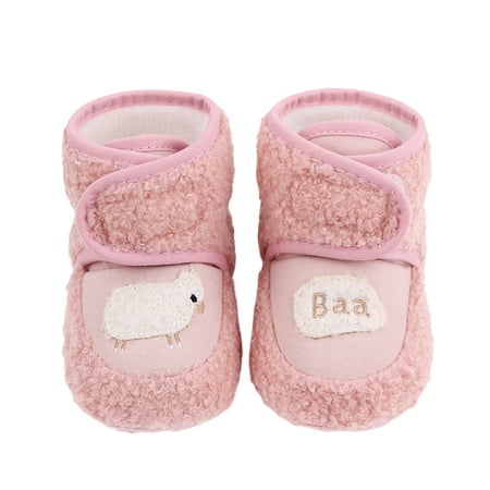 

Newborn Baby Winter Warm Snow Boots Flat Boots Non Slip Soft Sole Crib Shoes for First Walking