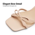 thumbnail image 5 of DREAM PAIRS Women's Bow Heels -Kitten Heels for Women, Square Toe Strappy Heeled Sandals, Elegant Wedding & Bridal Bownots Sandals for Formal & Special Occasions, 5 of 5