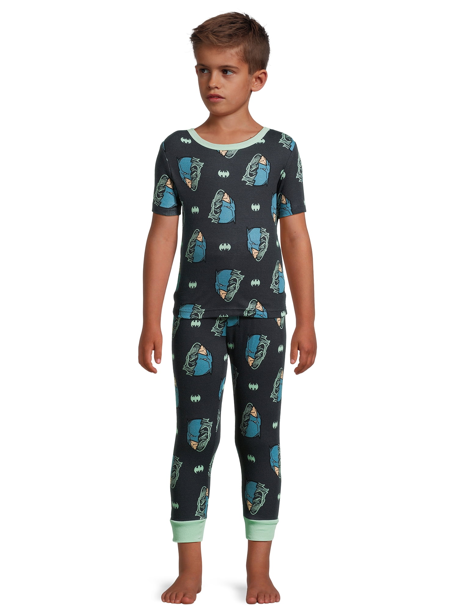 Batman Boys Short Sleeve and Pant Pajama Set, 2-Piece, Sizes 4-12