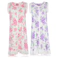 thumbnail image 2 of JEFFRICO Womens 2 Pack Nightgowns Short Sleeve Sleepwear Soft Pajama Dress Nightshirts, 2 of 4