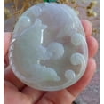 thumbnail image 2 of Green Pale Lavender Natural A Jade jadeite Pendant Fish Coin Ruyi Necklace 678077 TN, 2 of 11