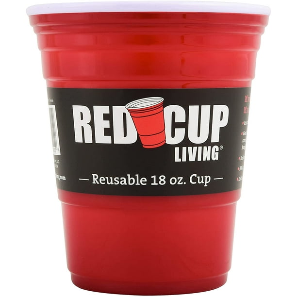 Red Cup Living Reusable Red Plastic Cups 18 oz Party Cups for Beer