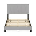 thumbnail image 2 of Furinno Lucy Geometric Design Headboard Bedframe, 12PC Slat Style, Glacier, Full, 2 of 6