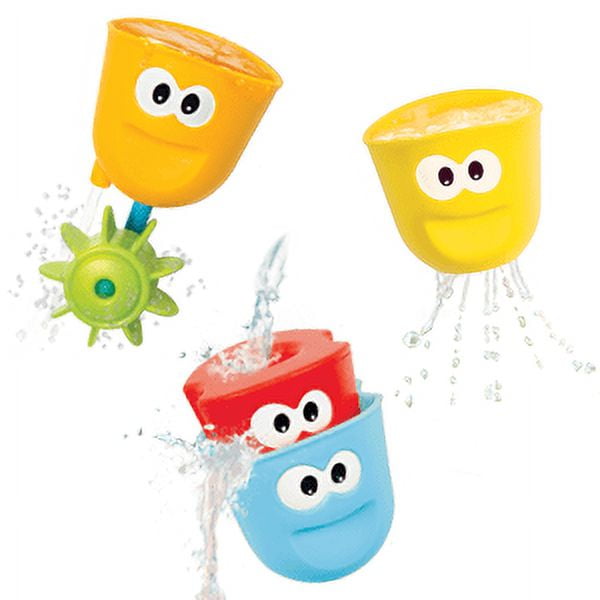 Yookidoo Bath Toys (For Toddlers 1-3) - Spin N Sort Spout Pro - 3 Stackable  Cups, Hose and Spout, Spinning Suction Cups For Kids Bathtime Fun 