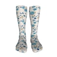 thumbnail image 5 of Xecao Rose Flowers Print Calf Socks Seamless Toe, Knee High Long Socks, Sports Socks Trouser Socks for Women and Men-One Size, 5 of 8