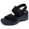 thumbnail image 1 of Sandalia Skechers CALI DAY Doble Banda Tejida Negra, 1 of 3