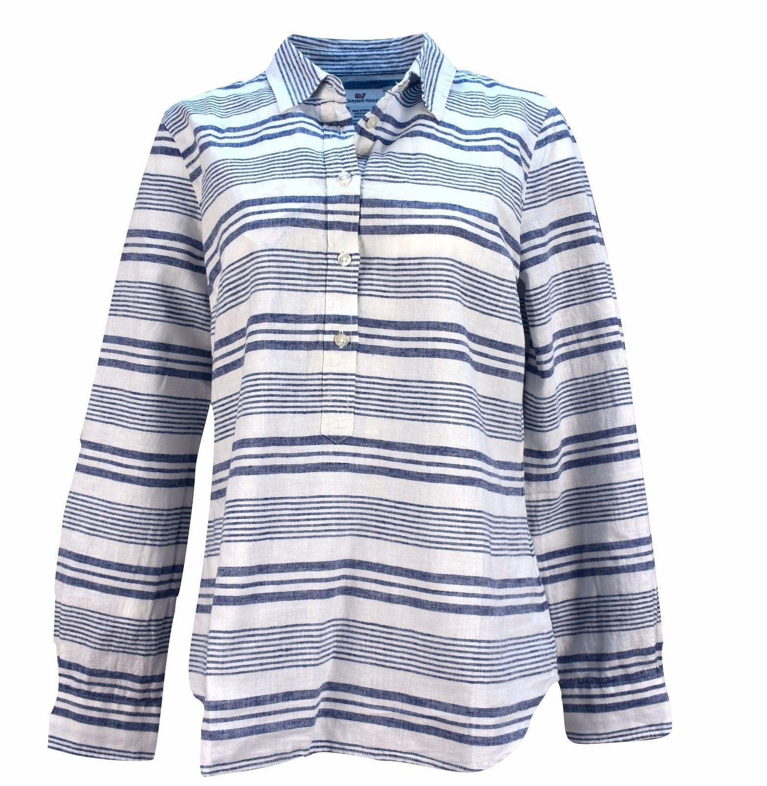 Vineyard Vines Vineyard Vines Women's Bungalow Beach Cover up Shirt Stripe Ocean Reef 125.00