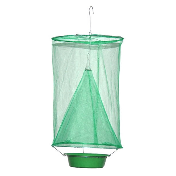 SAYOO The Ranch Fly Trap Verde Transparente Redondo Reutilizable Colgando Efectivo Plegable Control de Plagas Red de Captura SAYOO Casual