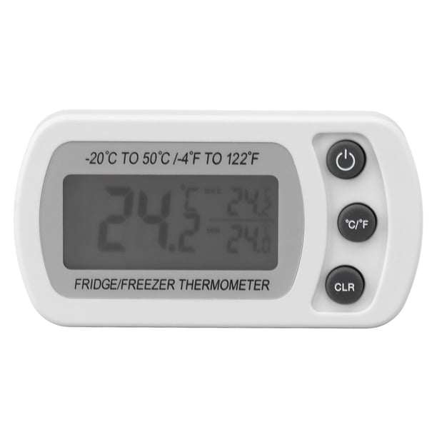 2 termómetros digitales impermeables para refrigerador (20-50 °C), color blanco