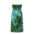 thumbnail image 5 of Summer Dresses Women Beach Cover Ups Sexy Strapless Tube Tops Boho Floral Printed Sundress Flower Beach Dress Simple Female Outwear, 5 of 5