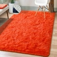 thumbnail image 2 of FUDAKUNA Fluffy Area Rug 39" x 78" Soft and Comfortable Orange Shaggy Modern Decor Carpet for Bedroom Kids Room, 2 of 7