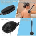 thumbnail image 4 of Back Scrubber Silicone Body Scrubber Long Handle Bath Shower Back Brush Body Exfoliator (long Handle), 4 of 5