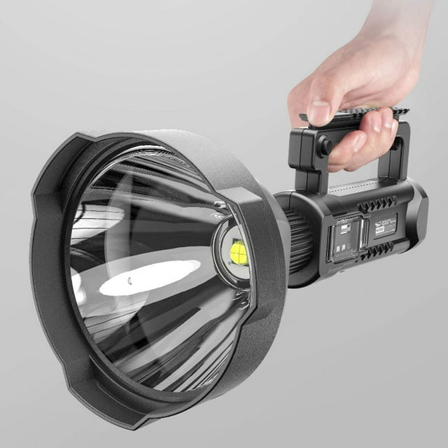 Projecteur de Recherche Rechargeable Étanche Lampe de Poche Torche Extérieur Lampe de Poche Portative Tactique Projecteur Torche W590 Sans base