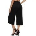thumbnail image 4 of BILIKEYU 2025 Womens Pants Loose High Waisted Wide Leg 3/4 Pants Casual Trousers with Pockets, Business Casual Pants for Women, Womens Dress Pants, Womens Office Attire, 4 of 7