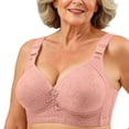thumbnail image 2 of Plus Size Bras for Women Baeitkot Plus-Size Thin Soft and Comfortable -Sagging Wireless Side Breast Collection Full Cup Bra For Middle-Aged Moms, 2 of 9