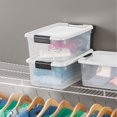 thumbnail image 4 of Sterilite 18 Quart Clear Plastic Storage Bin with White Latch Lid, 6 Pack, 4 of 12