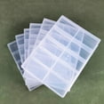 thumbnail image 4 of Gebildet 6pcs Plastic Transparent Storage Case Accessory Parts Storage Box for Tiny Bead, Herbs, Pills and Other Small Items, 4 of 5