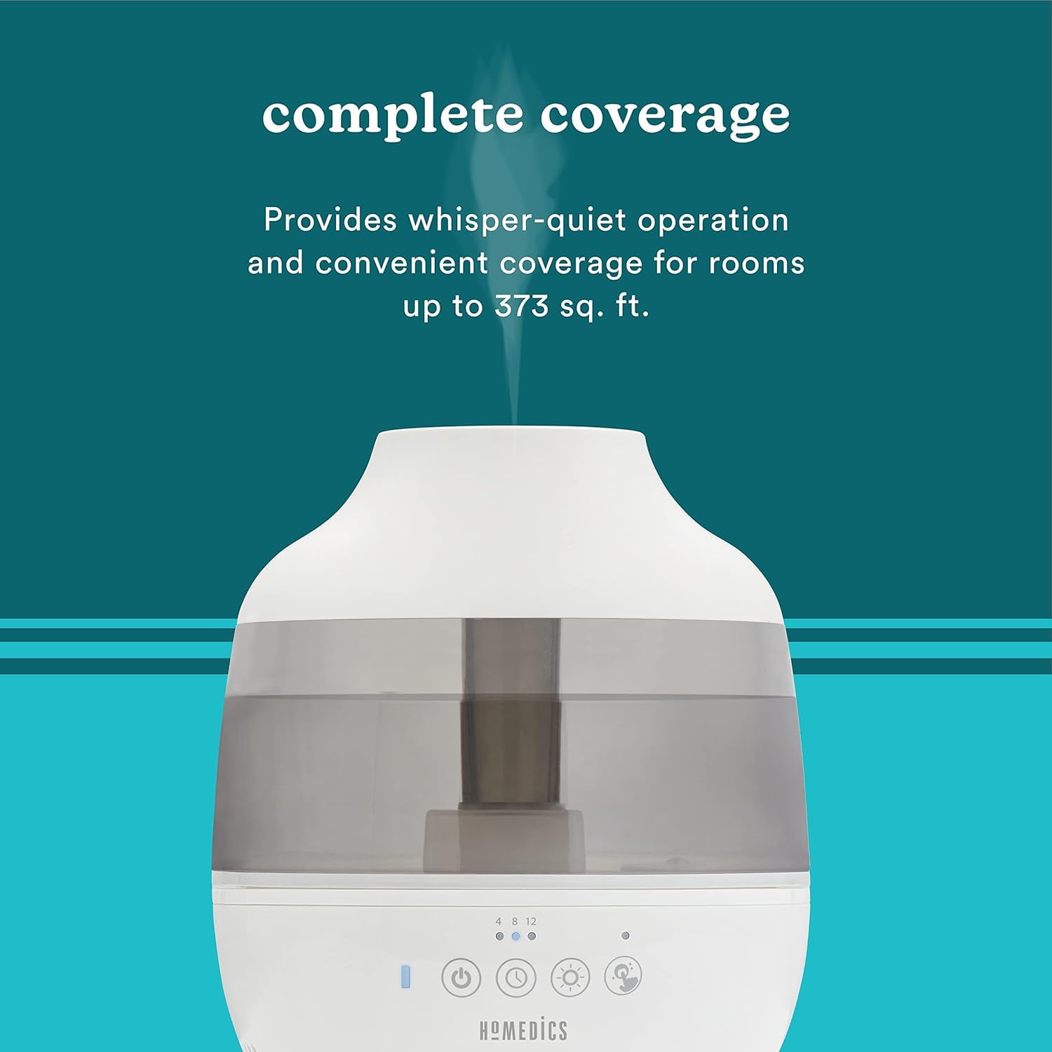 HoMedics Cool Mist Ultrasonic Humidifier with Essential Oil Tray and Color Changing Illumination, Coverage area up to 200 sq ft