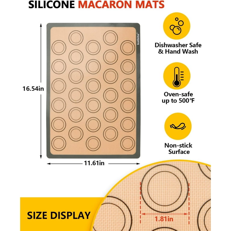 Silpat Perfect Macaron Non-Stick Silicone Baking Mat, 11-5/8″ X 16-1/2,  Orange