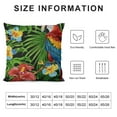 thumbnail image 5 of PRATYUS  Pillowcase Pillow Cover Protector Pillow Sham Parrot Bird Floral Flower Tropical Animal Jungle Queen Size Pillow Case with Zipper for Throw Pillow 12x12in, 5 of 5