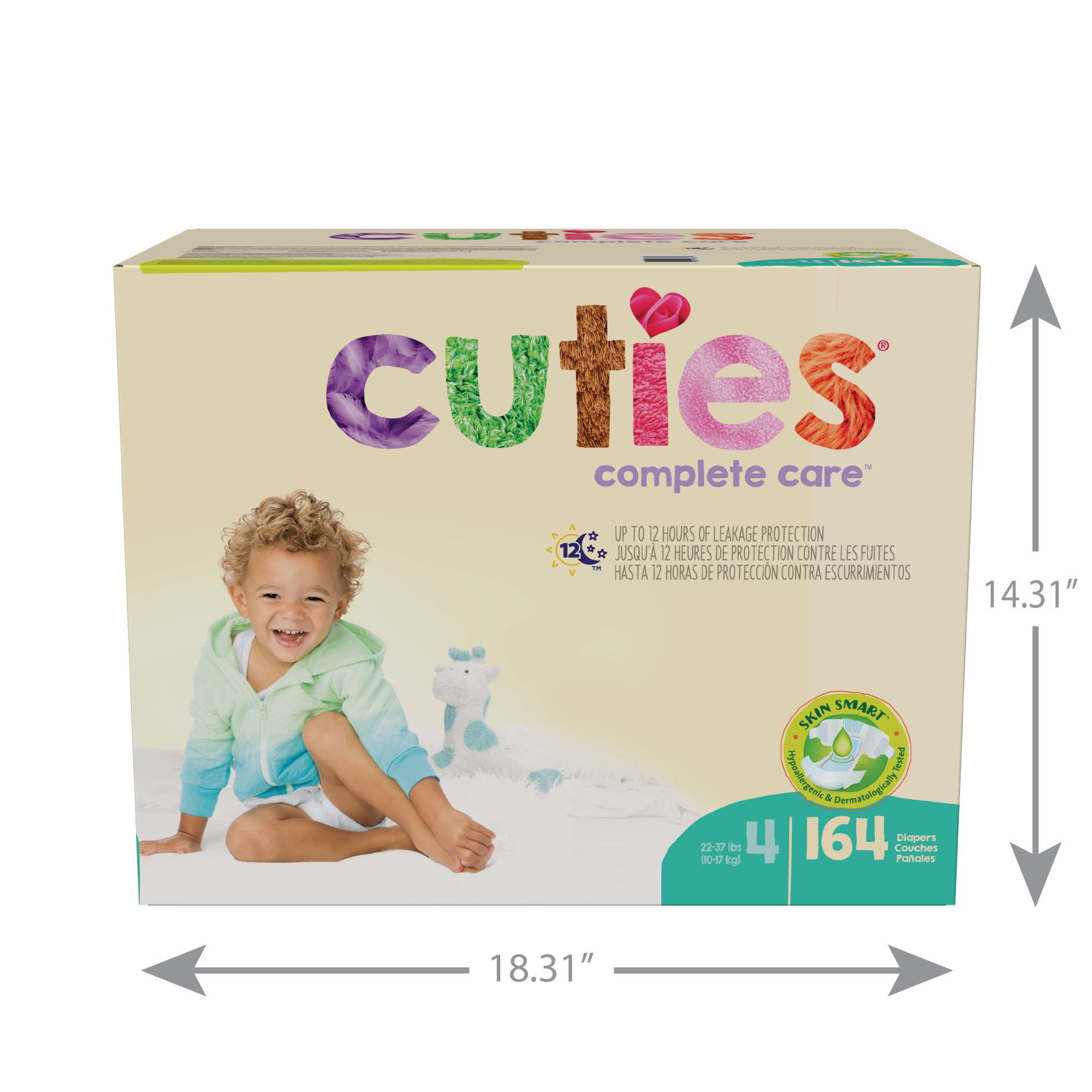 cuties complete care baby diapers size 4