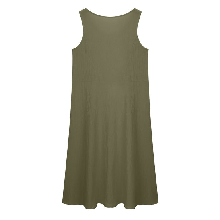 WQQZJJ Tween Girls Casual Linen Dresses Sleeveless Round Neck Dress Fashion Over Knee Pocket Dresses 5-16 Years - Walmart.com WQQZJJ Tween Girls Casual Linen Dresses Sleeveless Round Neck Dress Fashion Over Knee Pocket Dresses 5-16 Years - Walmart.com