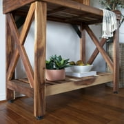 Backyard Discovery 47 Acacia Wood Garden Potting Bench & Serving Bar, Storage Shelf