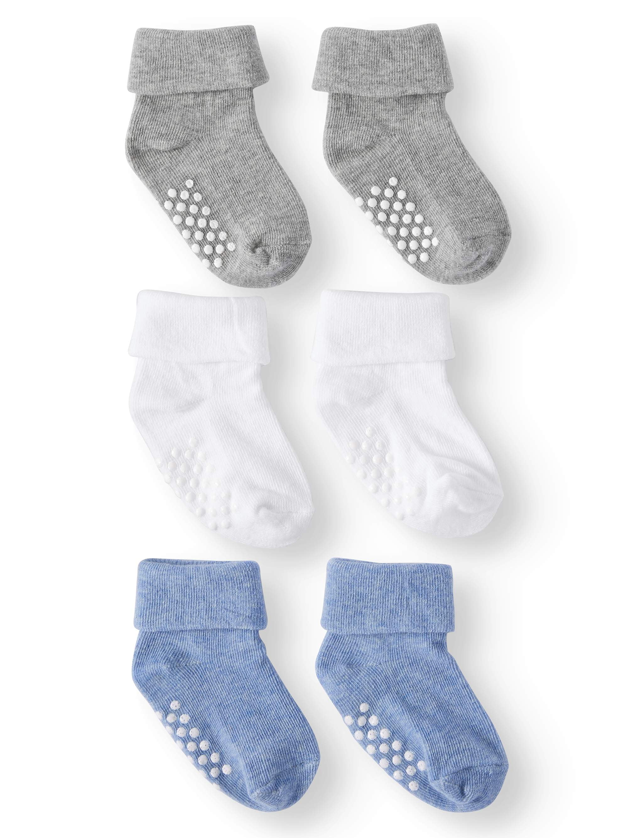 Jefferies Socks Baby Boys Non-Skid Turn Cuff Socks 6 Pair Pack 