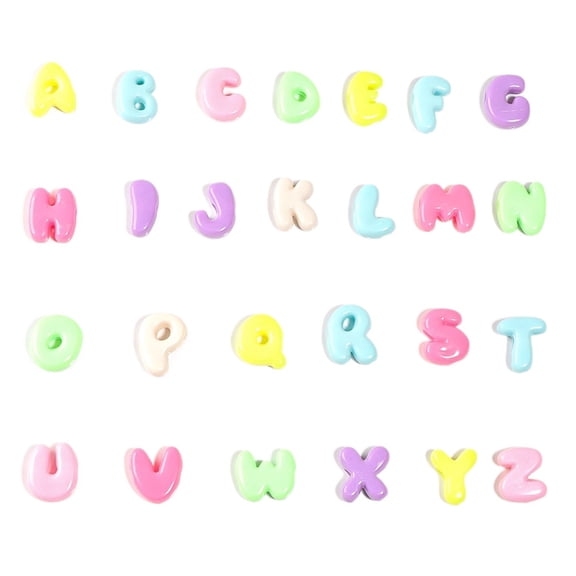 DESIGNICE 500Gram Large Letter Beads Big Chunky Letter Bead A-Z Acrylic Alphabet Bubble Beads for Paracord Bead Bag Charm Keychains Crafts Education Leaning (Pink&Blue)