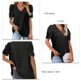 thumbnail image 4 of Tops de manga corta con mangas abullonadas, camiseta de verano con cuello en V y mangas abullonadas, camiseta de lunares suizos con cuello en V, confiabilidad excepcional, 4 of 5