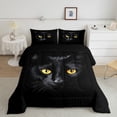 thumbnail image 2 of Castle Fairy Kids Children Black Cat Twin Comforter Sets,Gothic Animal Bedding Set, 2 of 8