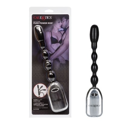 CalExotics 7-Function Silicone Couple s Flexi-Power Rod Vibrator - Black