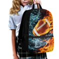 thumbnail image 3 of HUIACONG Fire Football School Backpack for Primary Students Large Capacity Ergonomic Breathable Adjustable Straps for Boys Girls Ages 6‑18 Daily Use, 3 of 6