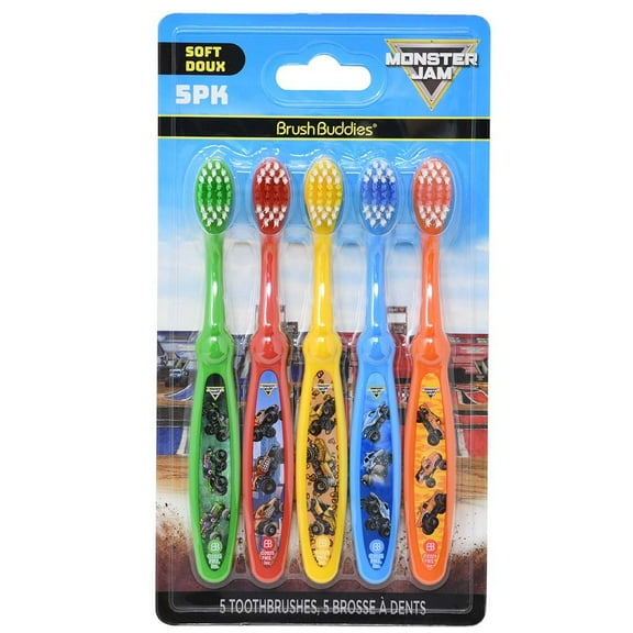 Monster Jam Toothbrush 5pk, 4.75" x .75" x 9"