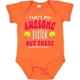 thumbnail image 3 of Inktastic That's My Awesome Sister out There with Softballs Boys or Girls Baby Bodysuit, 3 of 5