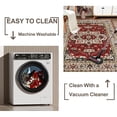 thumbnail image 3 of Yoneston 6' x 9' Vintage Bohemia Area Rug Machine Washable Bedroom Rug Soft Non-Slip with Printed Kitchen Mat for Living Room Playroom Dining Room Decoration, Red, 3 of 6