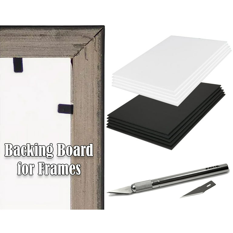 Foam Core Backing Board 3/16 White 1 Side Self Adhesive 8x10- 50 Pack.  Many Sizes Available. Acid Free Buffered Craft Poster Board for Signs,  Presentations, School, Office and Art Projects 