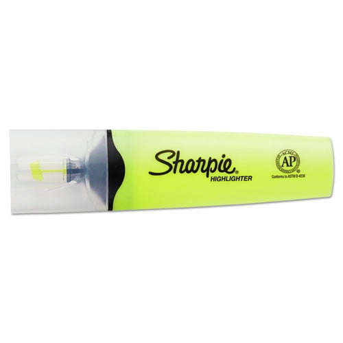 Sharpie 1897847 Clearview Chisel Tip Tank-Style Highlighters - Fluorescent Yellow (1 Dozen)