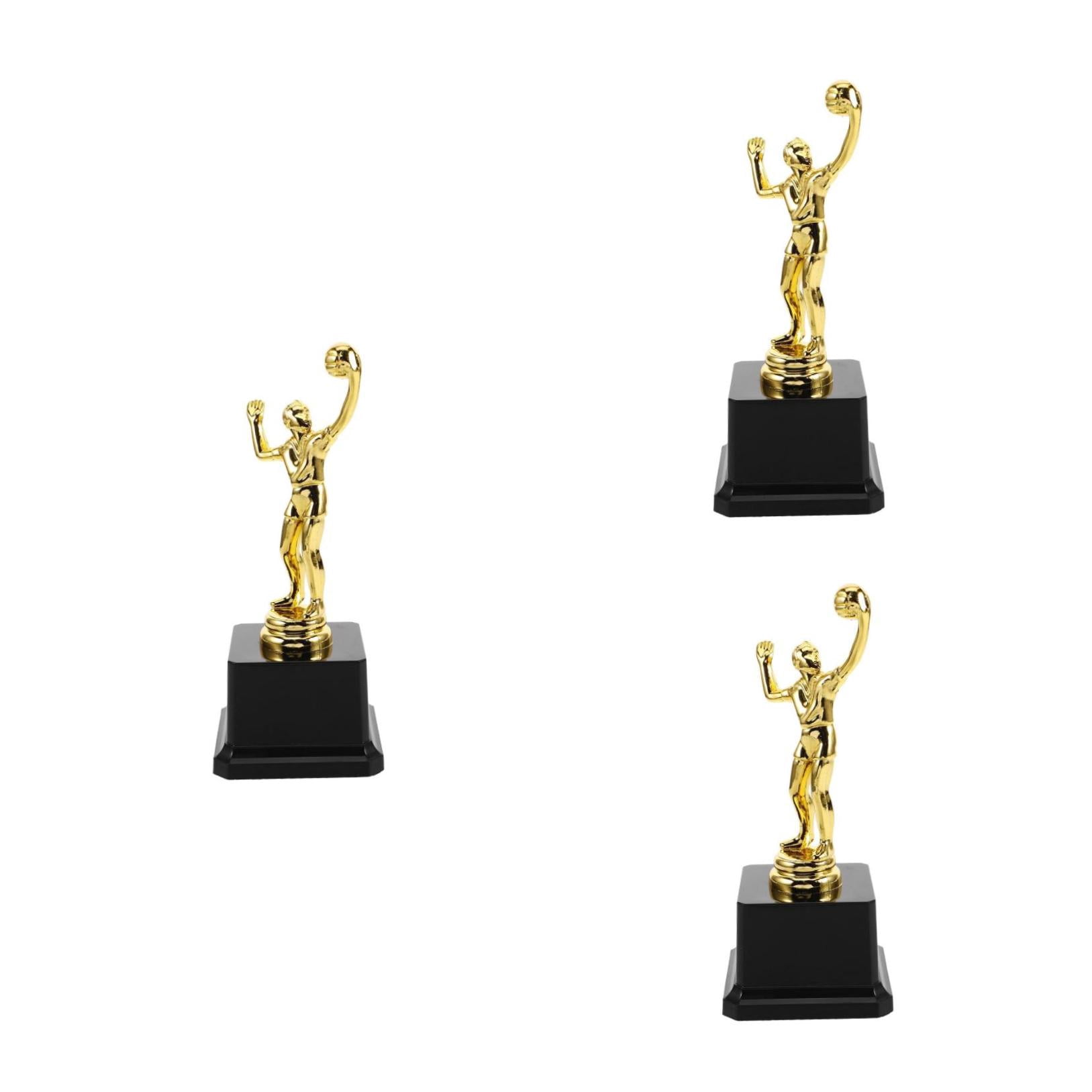 Masteelf 3pcs Mini Volleyball Trophy Awards For Sports Competitions Plastic Trophy Cups For Kids Small Trophy Party Favors,Gold Medal Participation Trophies