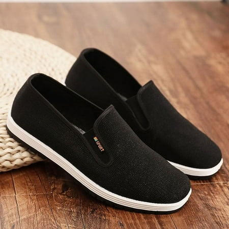 

Men‘s Thickened Sole Shoes Comfortable Breathable Strong Wear-resistant Hotel Work Shoes Labor Protection Stand Men‘s Style Cloth Shoes