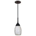 thumbnail image 2 of Woodbridge Lighting Olivia 1-Light Glass Mini-Pendant in Bronze/Pearl, 2 of 3