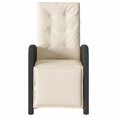 thumbnail image 2 of vidaXL Chaise de Jardin Inclinable avec Repose-Pieds en Rotin Poly Noir, 2 of 5