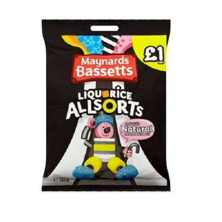 - Maynards Bassetts Liquorice Allsorts £1 Sweets Bag (165g x 3)