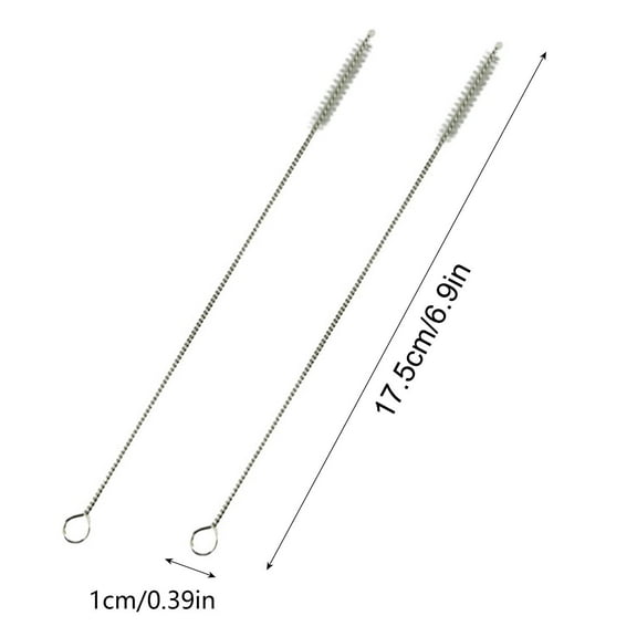 Stainless Steel Straw Cleaning Brushes | 7-Inch Multi-Purpose Cleaner for Sippy Cups & Reusable Straws | Rust-Proof Wire Handle | 175mm Length